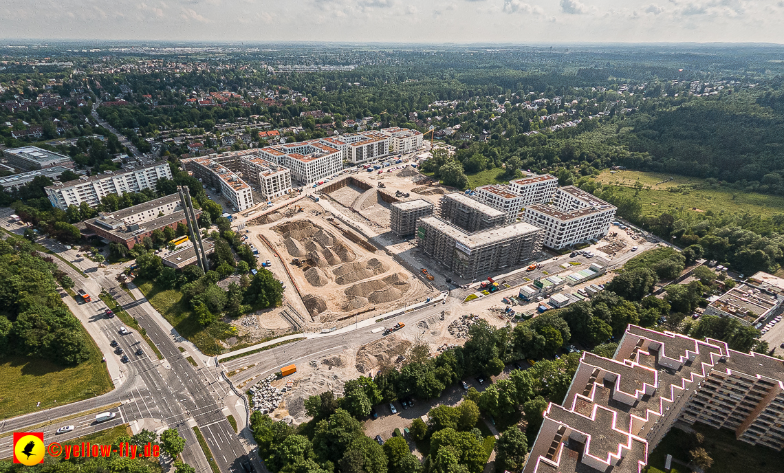 07.06.2023 - Aktuelle Luftbilder aus dem Alexisquartier und Pandion Verde in Neuperlach in München